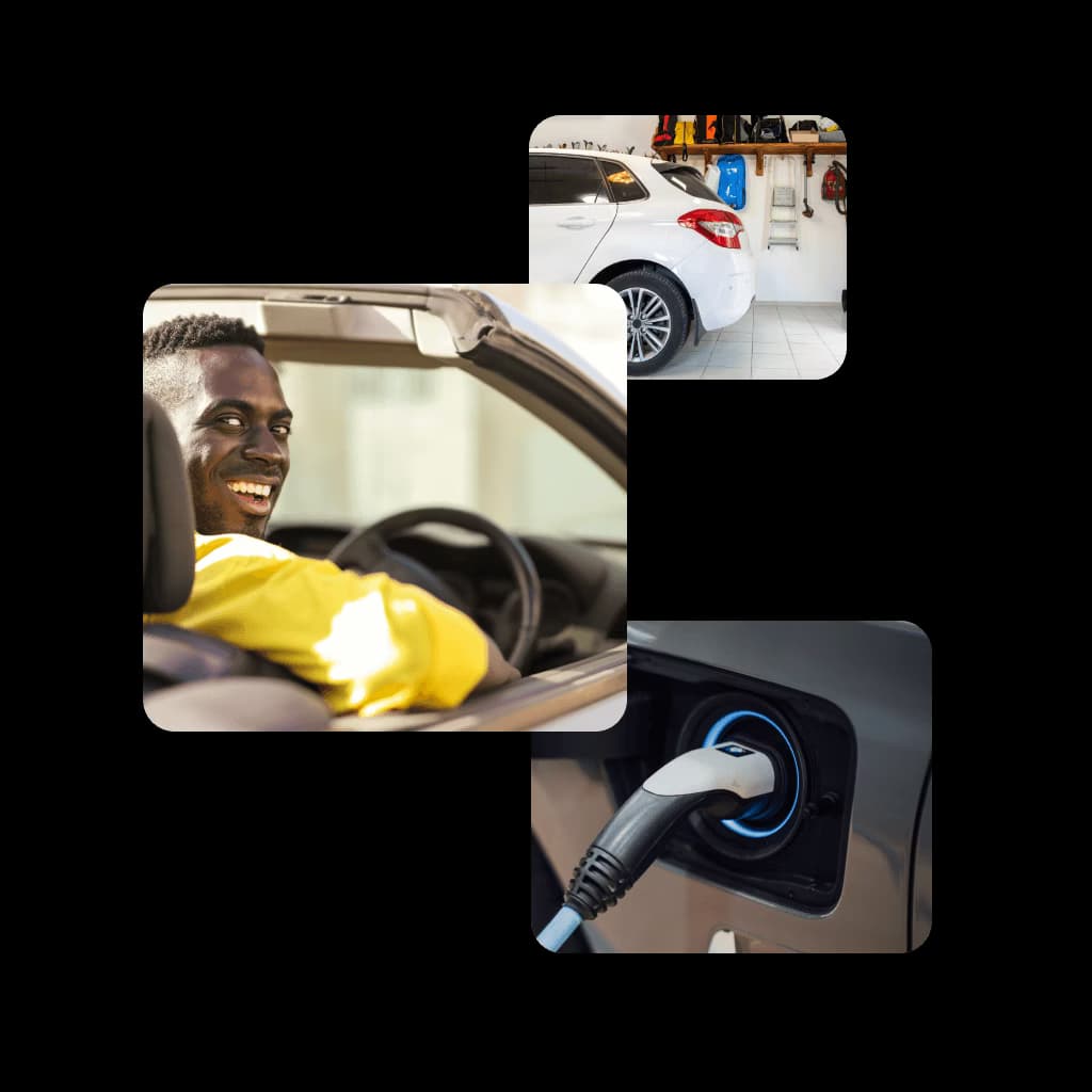 Zwei Frauen sitzen im Kofferraum eines Autos, daneben ein gelbes Auto und eine FAQ-Sektion zu häufig gestellten Fragen beim Autoverkauf mit Autoeinfachlos